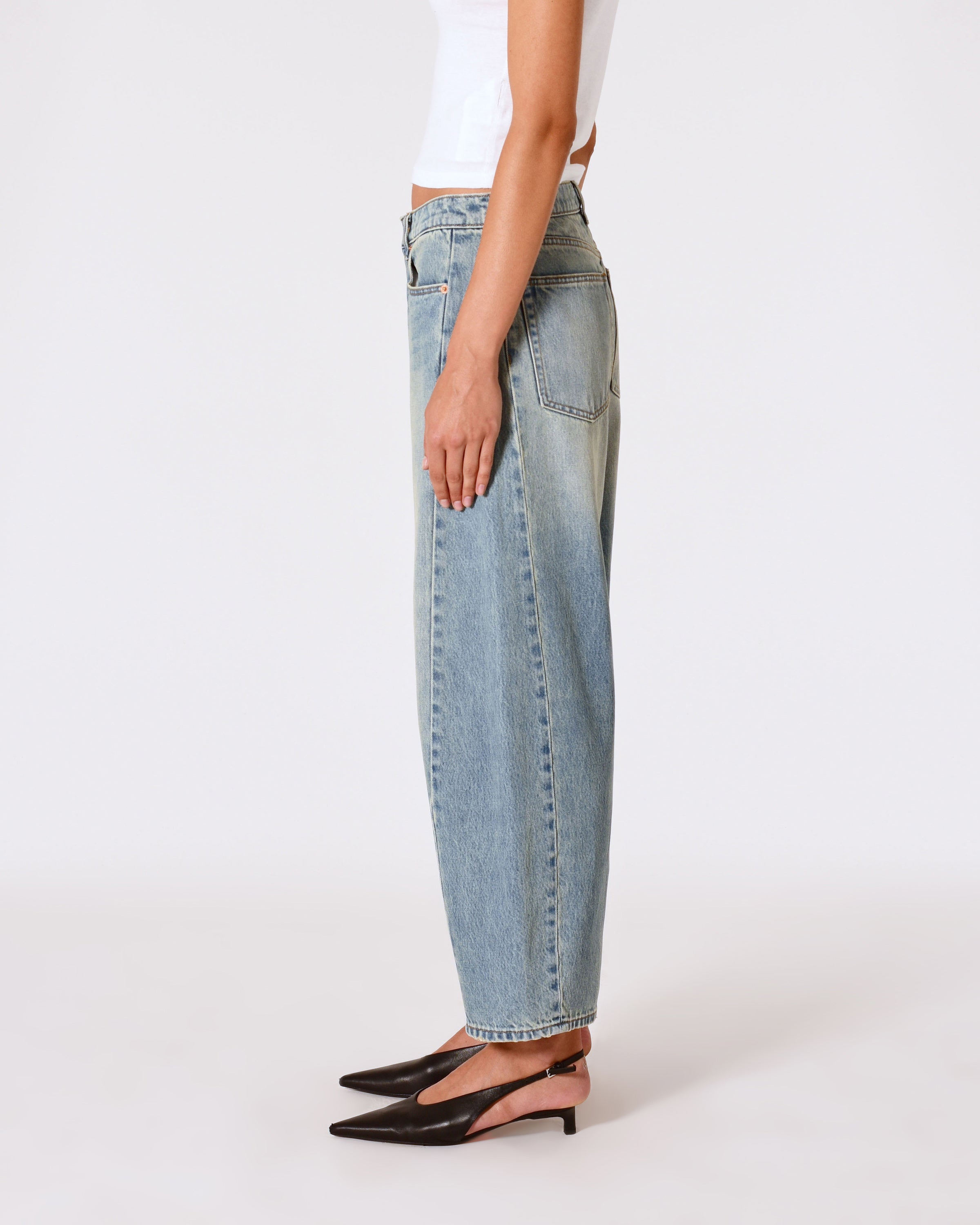 Rollas Arc Barrel Crop Jean Thunderbird