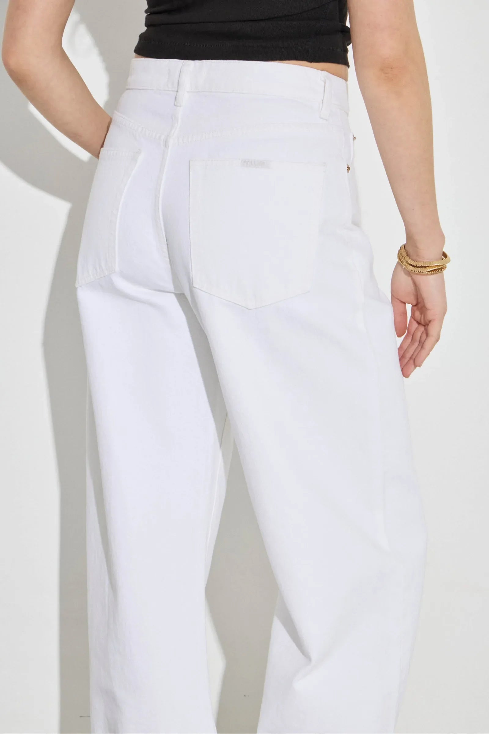 Rollas Arc Barrel Jean White Gold