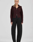 Rollas Loom Cardigan Dark Cherry