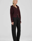 Rollas Loom Cardigan Dark Cherry