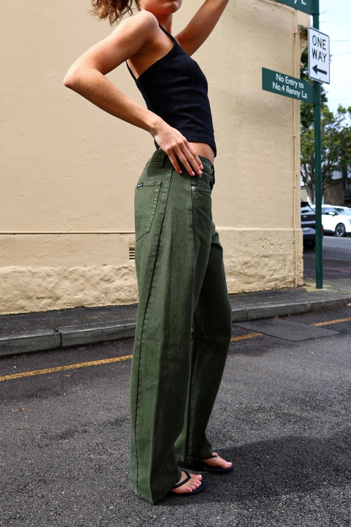Rollas Arc Barrel Jeans Long Military
