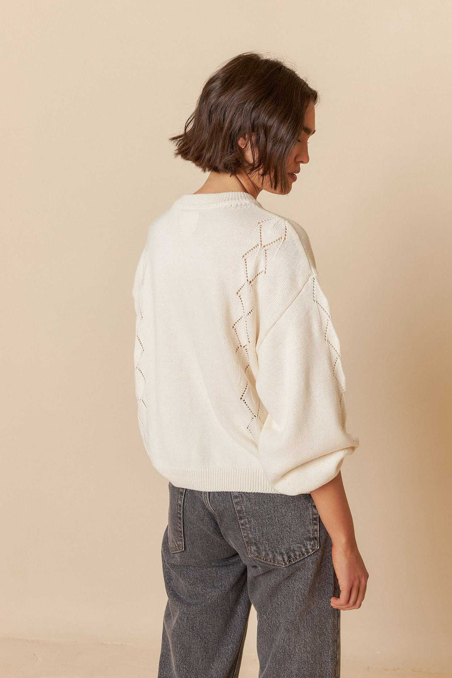 Indi and Cold 0 Blanco Cardigan