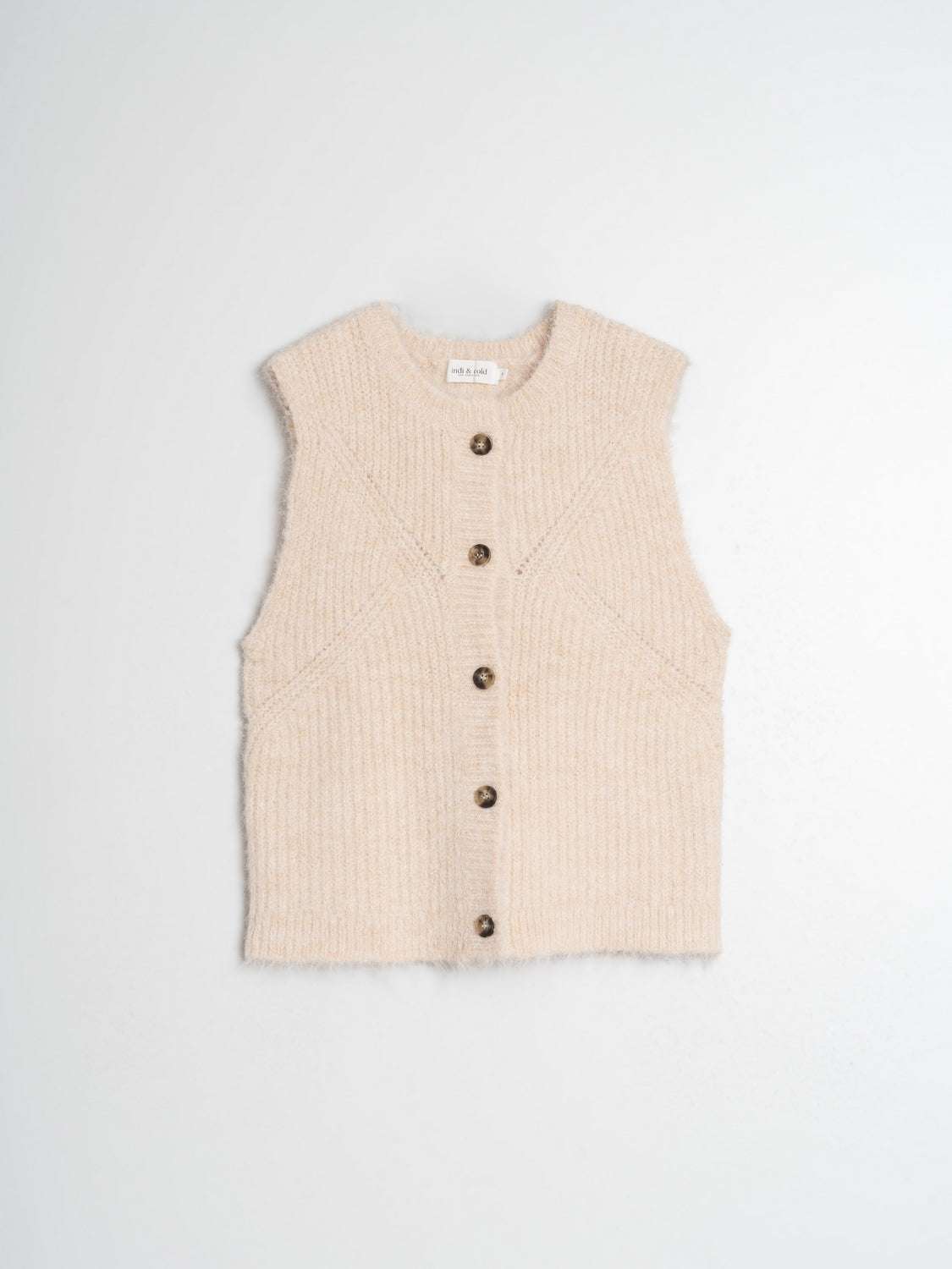 Indi and Cold Chaleco Crudo Cardigan
