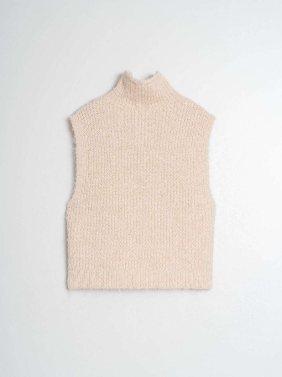Indi and Cold Chaleco Turtle Neck Crudo