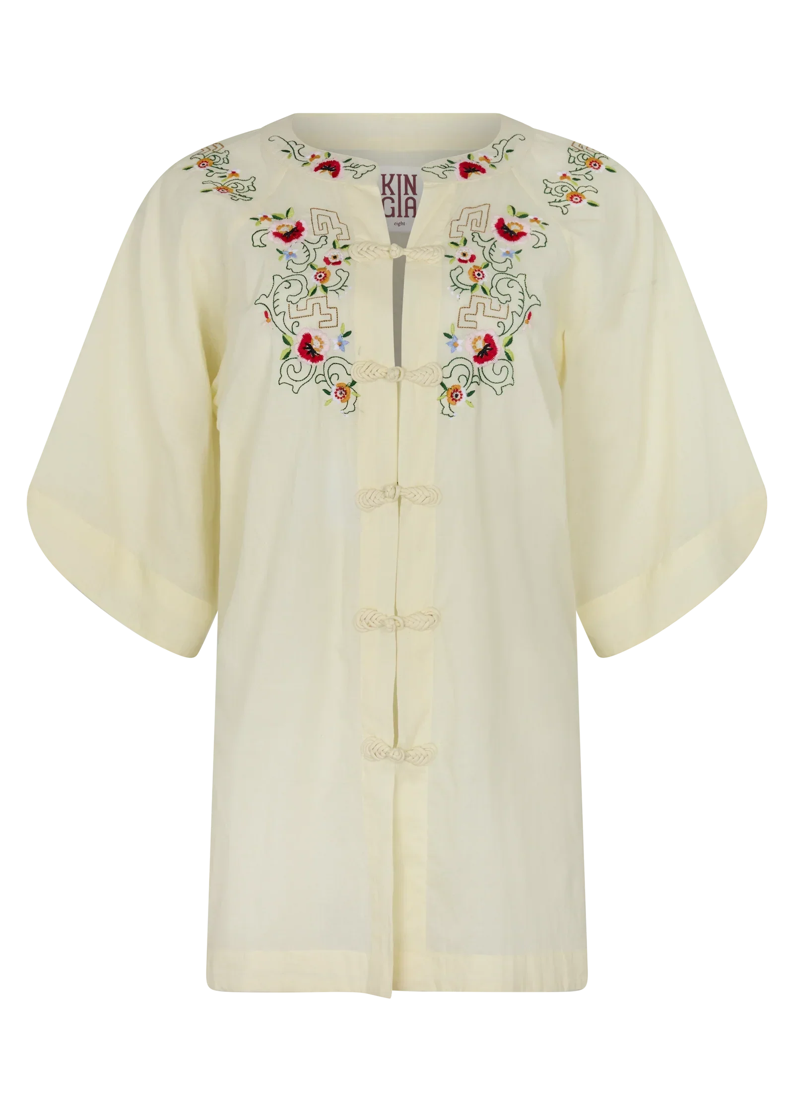 Kinga Csilla Reka Embroidered Berry Shirt