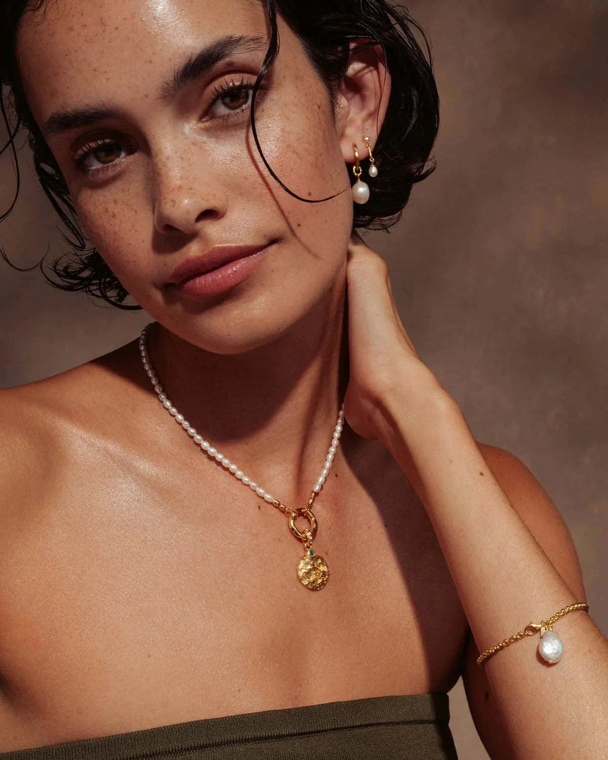 Charlotte Gold Embrace Stillness Pearl Bracelet