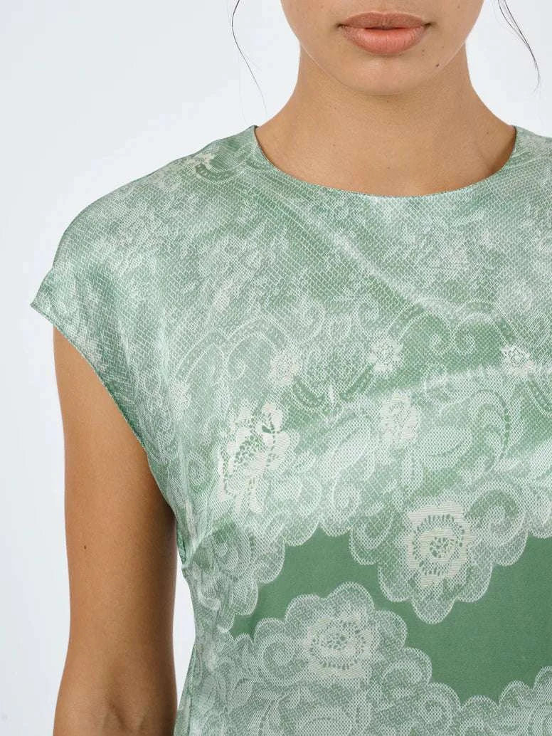 Roame Ceylon Dress Sari Lace Sage