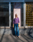 Rowie Celia Merino Knit Cardigan Grape