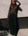 Rowie Charlotte Lace Top Noir