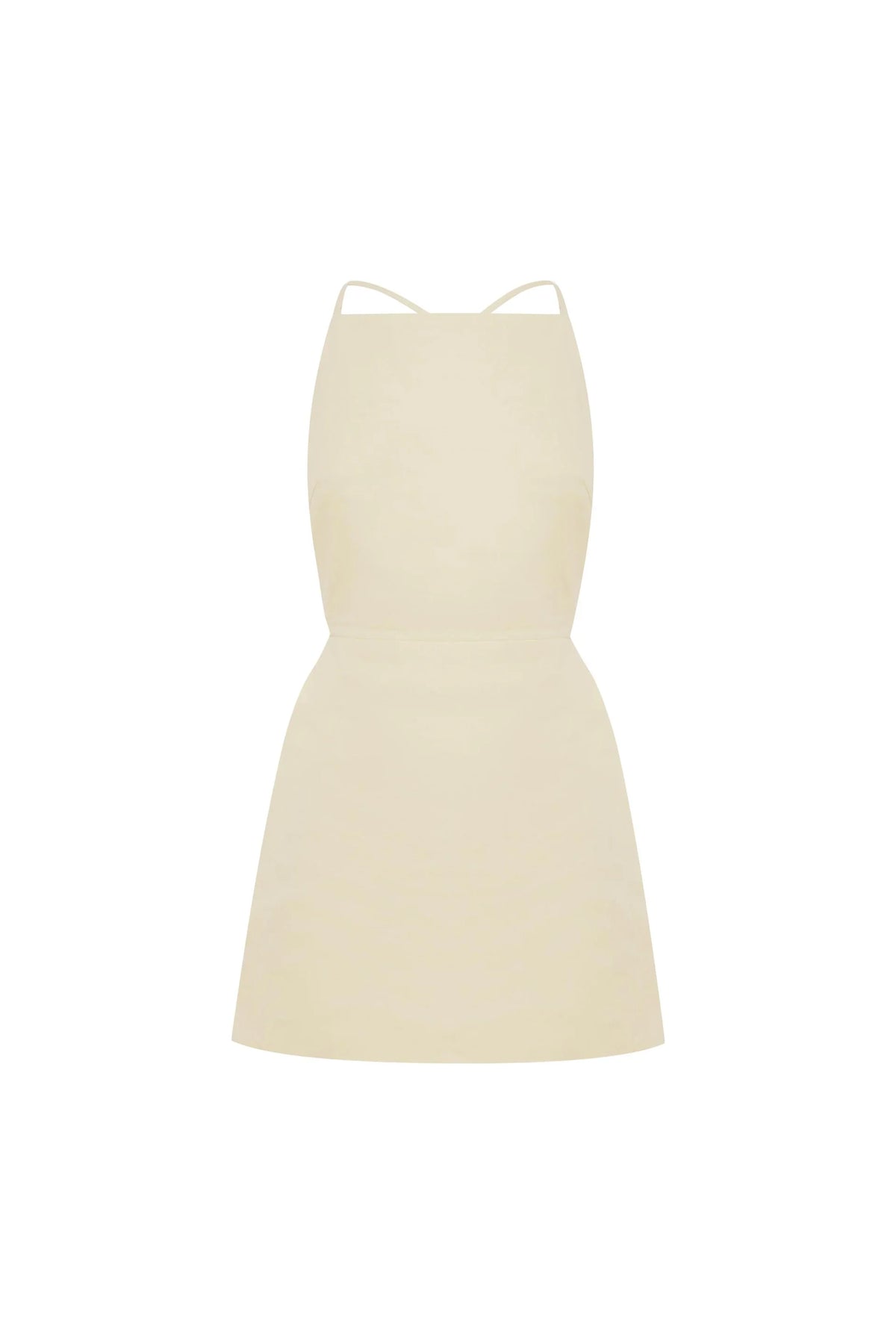 Rowie Lucia Linen Mini Dress Butter Creme