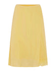 Rowie Tessa Silk Midi Skirt Lemon