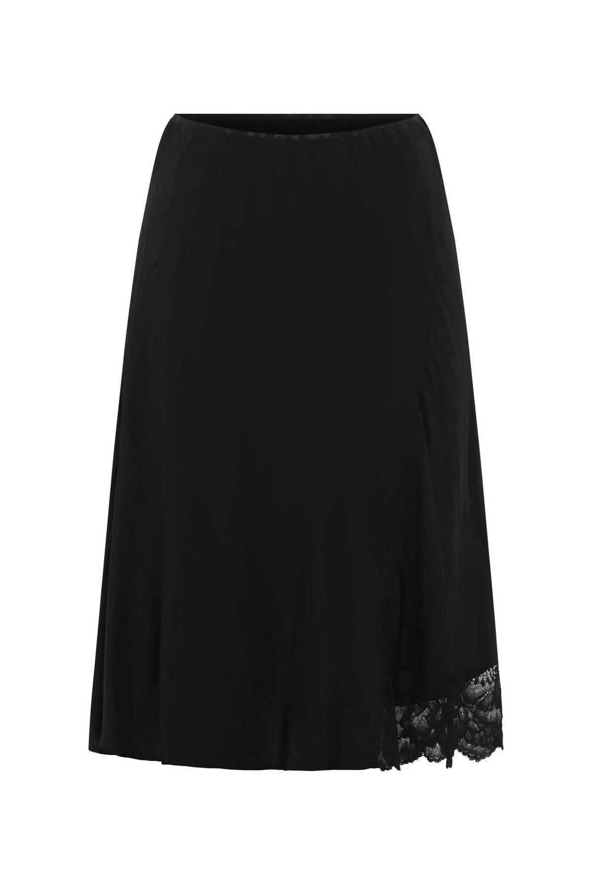 Rowie Tessa Silk Midi Skirt Noir