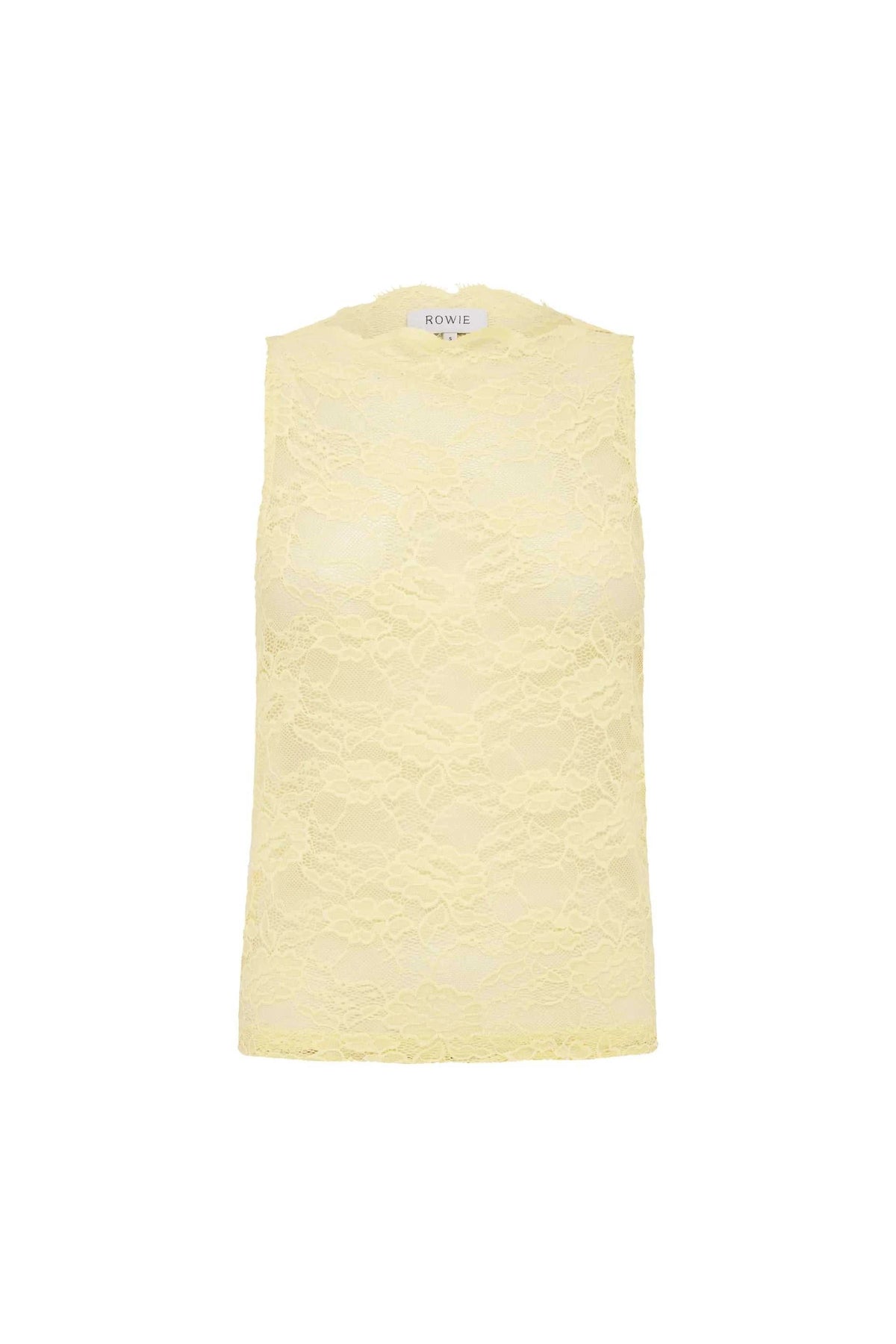 Rowie Tonya Rose Lace Tank Butter Creme