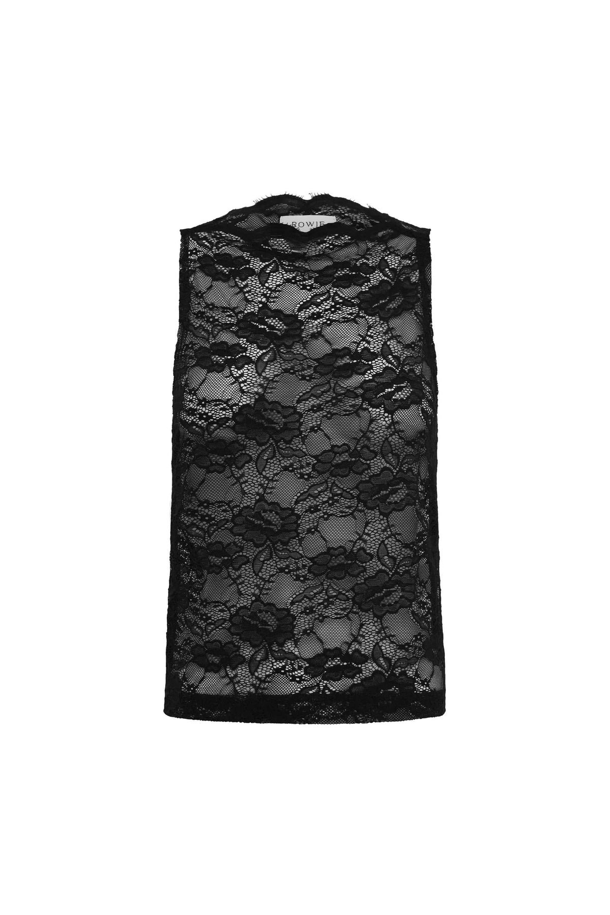 Rowie Tonya Rose Lace Tank Noir