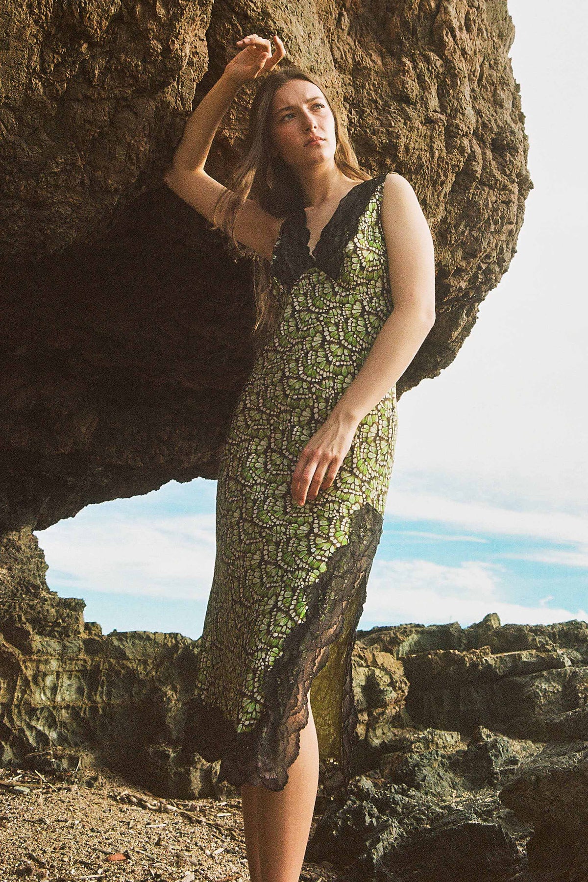 Rowie Annie Silk Midi Dress Papillon