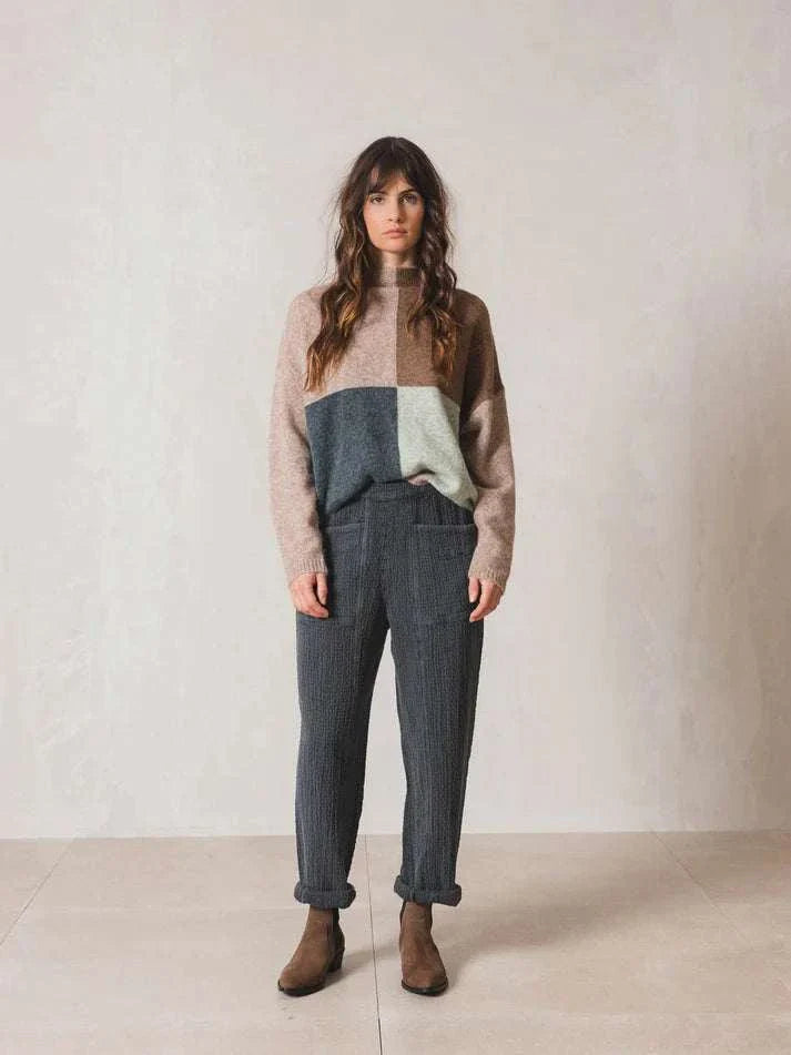 Indi and Cold Multicoloured Perkins Jumper Beige