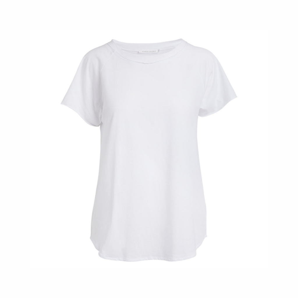 Rabens Saloner Adea Paper Jersey Raglan Tee White