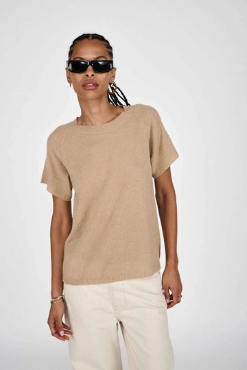 Rabens Saloner Esme Airy T Shirt Sand