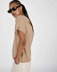 Rabens Saloner Esme Airy T Shirt Sand