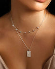 Murkani Rectangle Necklace Sterling Silver