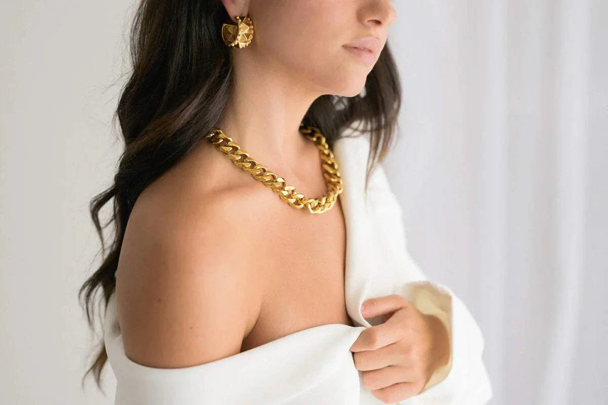 Indigo and Wolfe Romeo 18-Karat Gold Plated Necklace