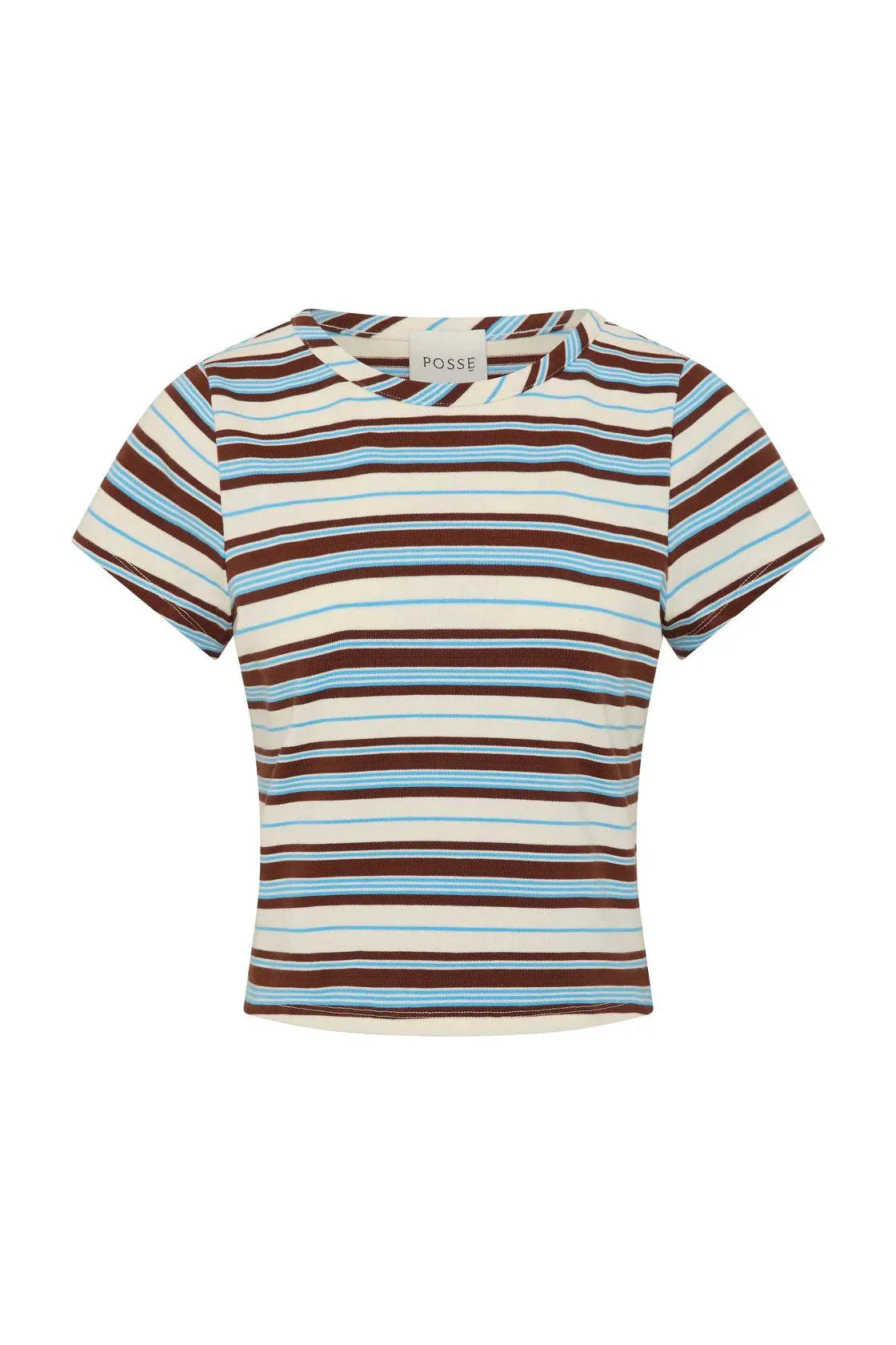 Posse Nadine Tee Chocolate Multi Stripe