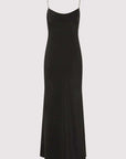 St Agni Fine Chain Silk Slip Dress Black