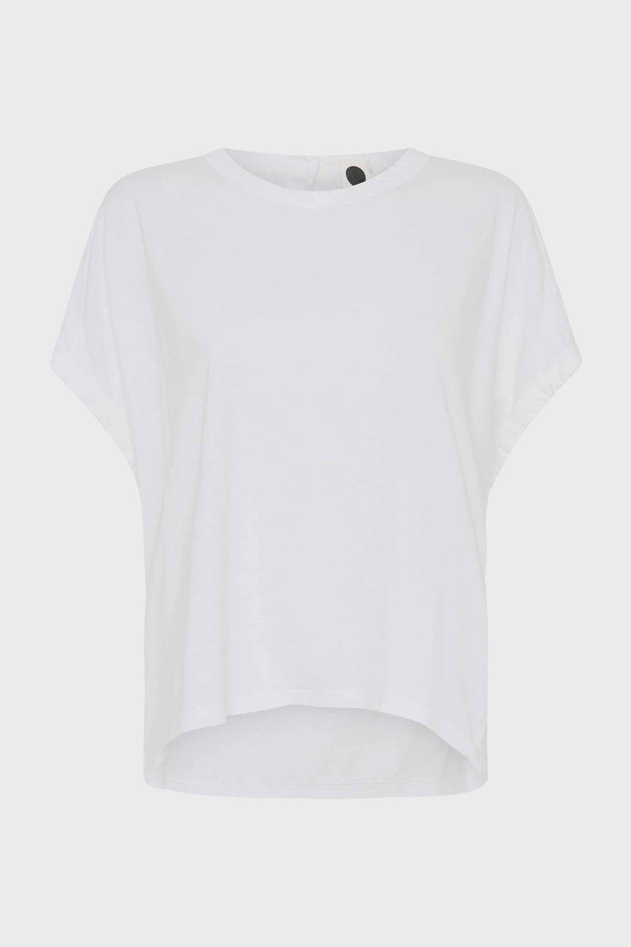 Bassike Slouch Circle Tank White
