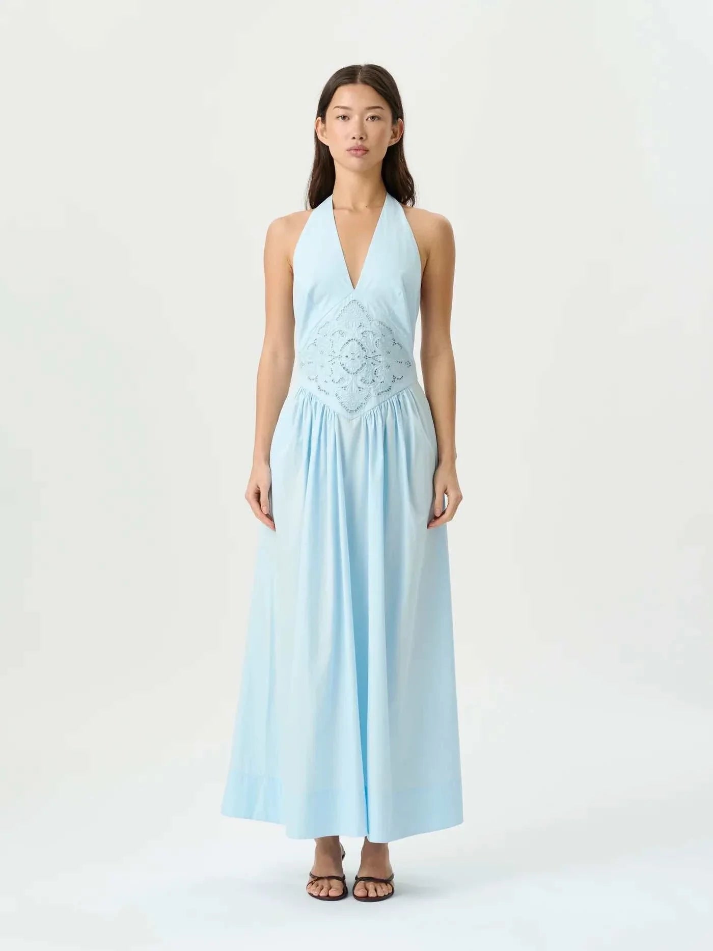 Roame Maddie Halter Dress Powder Blue