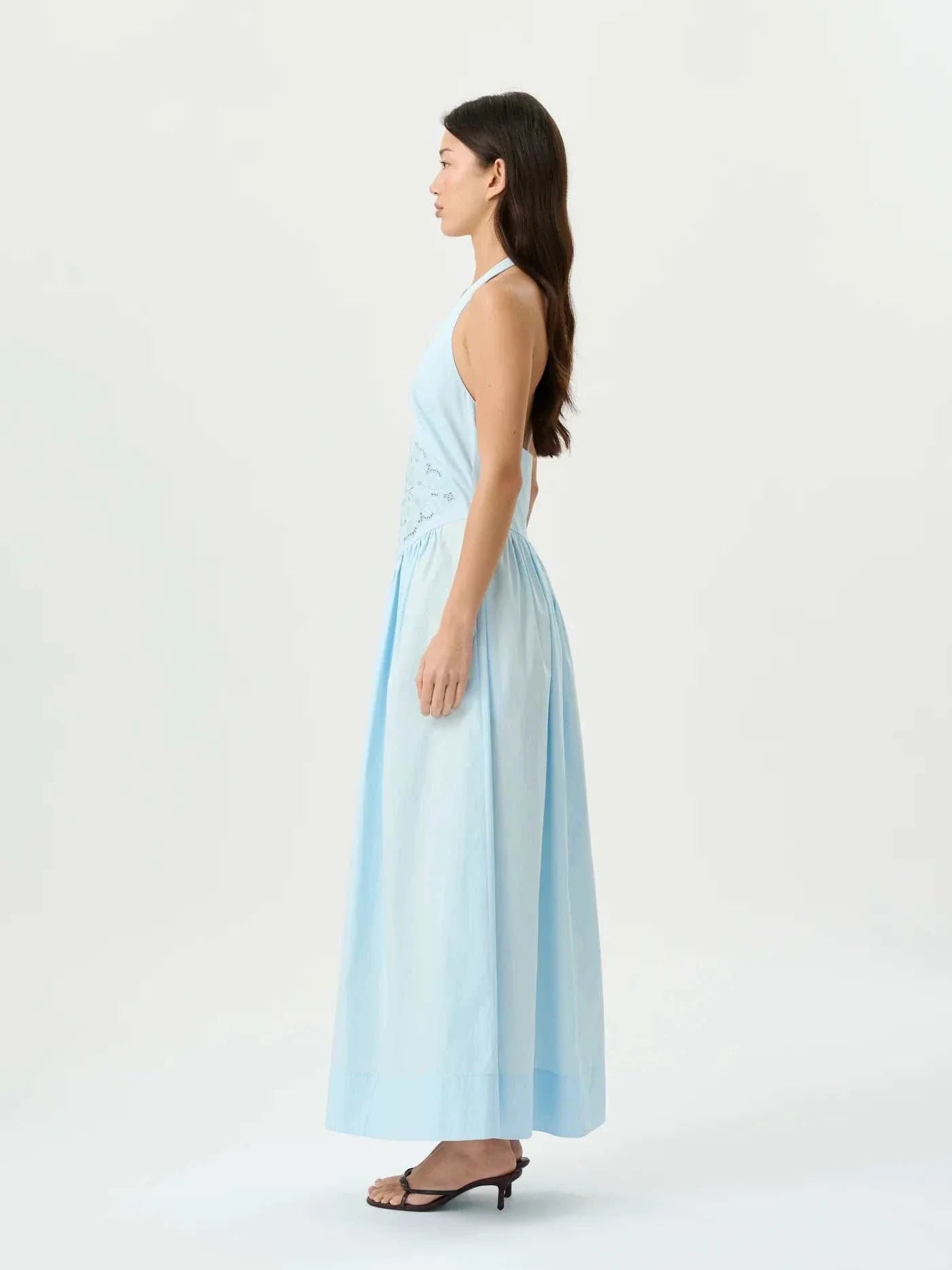 Roame Maddie Halter Dress Powder Blue