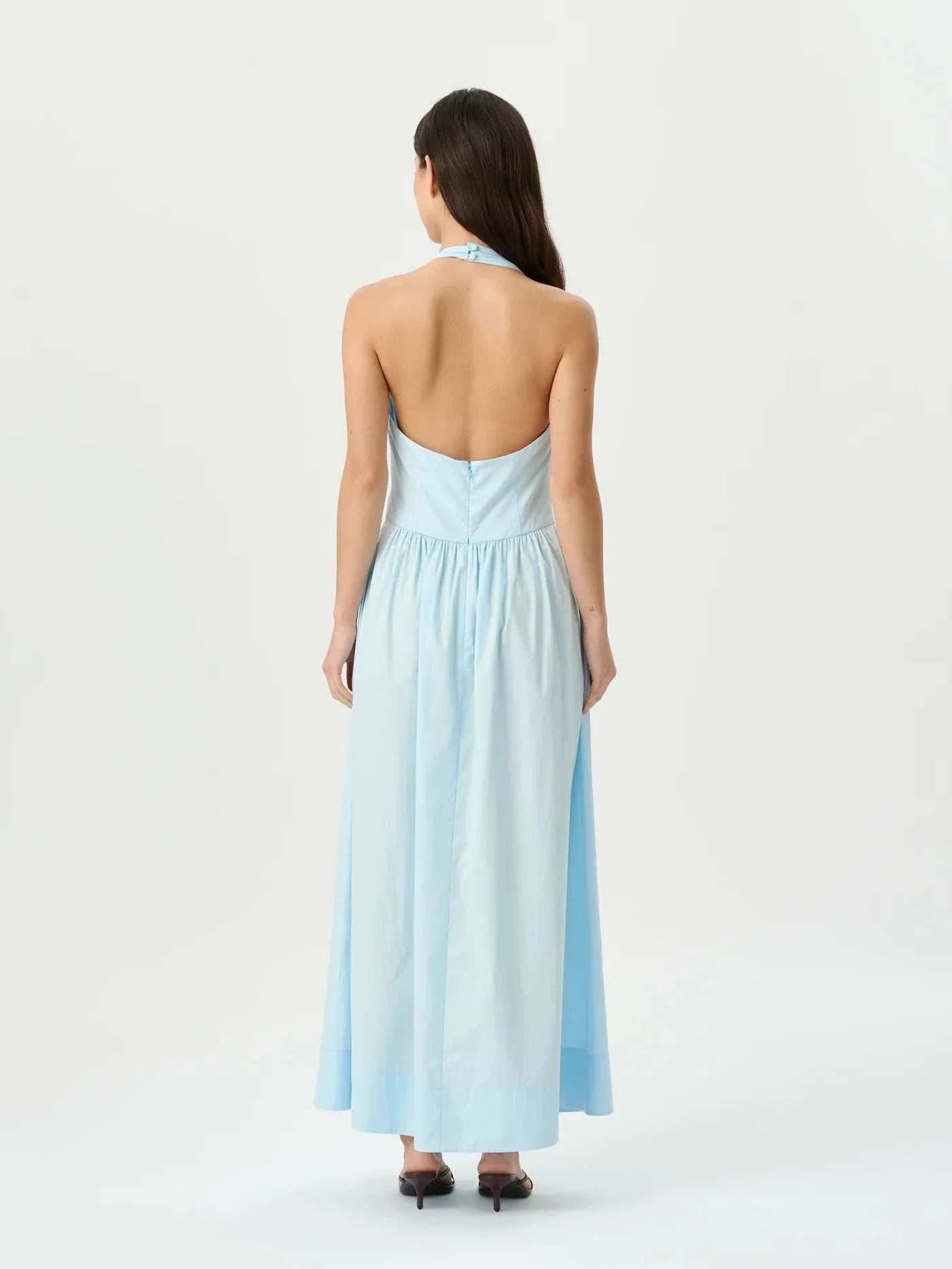 Roame Maddie Halter Dress Powder Blue