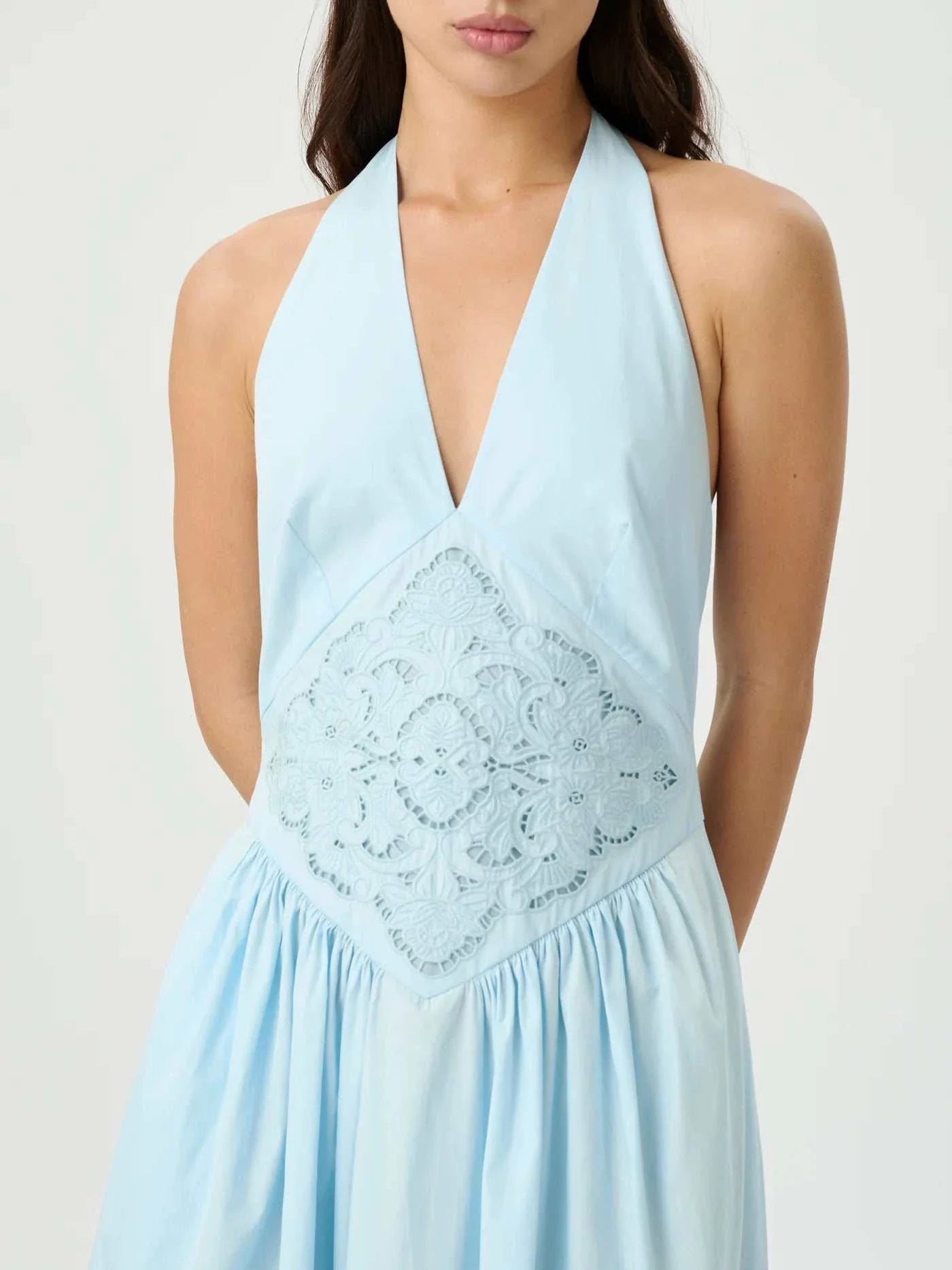 Roame Maddie Halter Dress Powder Blue