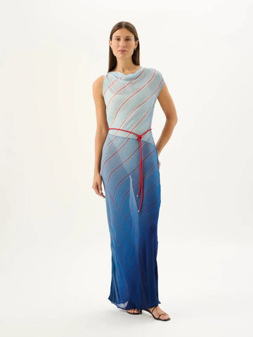 Roame Capri Maxi Dress Stripes of the Sea