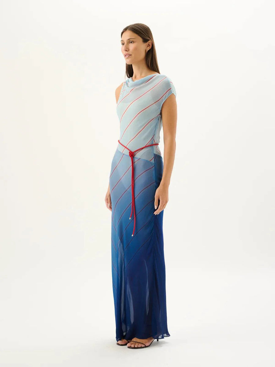 Roame Capri Maxi Dress Stripes of the Sea