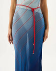 Roame Capri Maxi Dress Stripes of the Sea