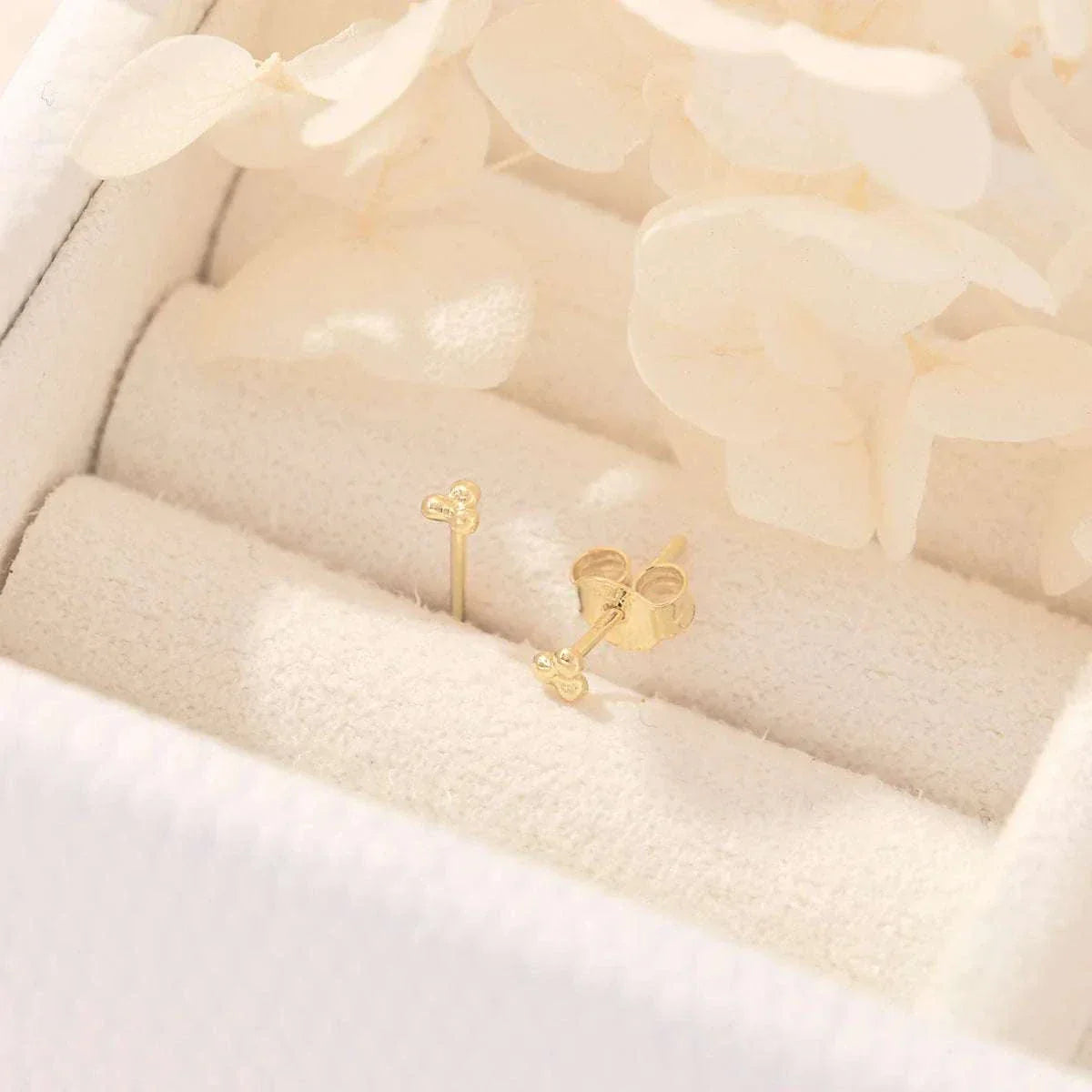 Midsummer Star Super Fine Tri-Ball Studs 18k Vermeil Gold