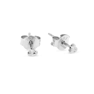 Midsummer Star 3 Dot Studs Silver