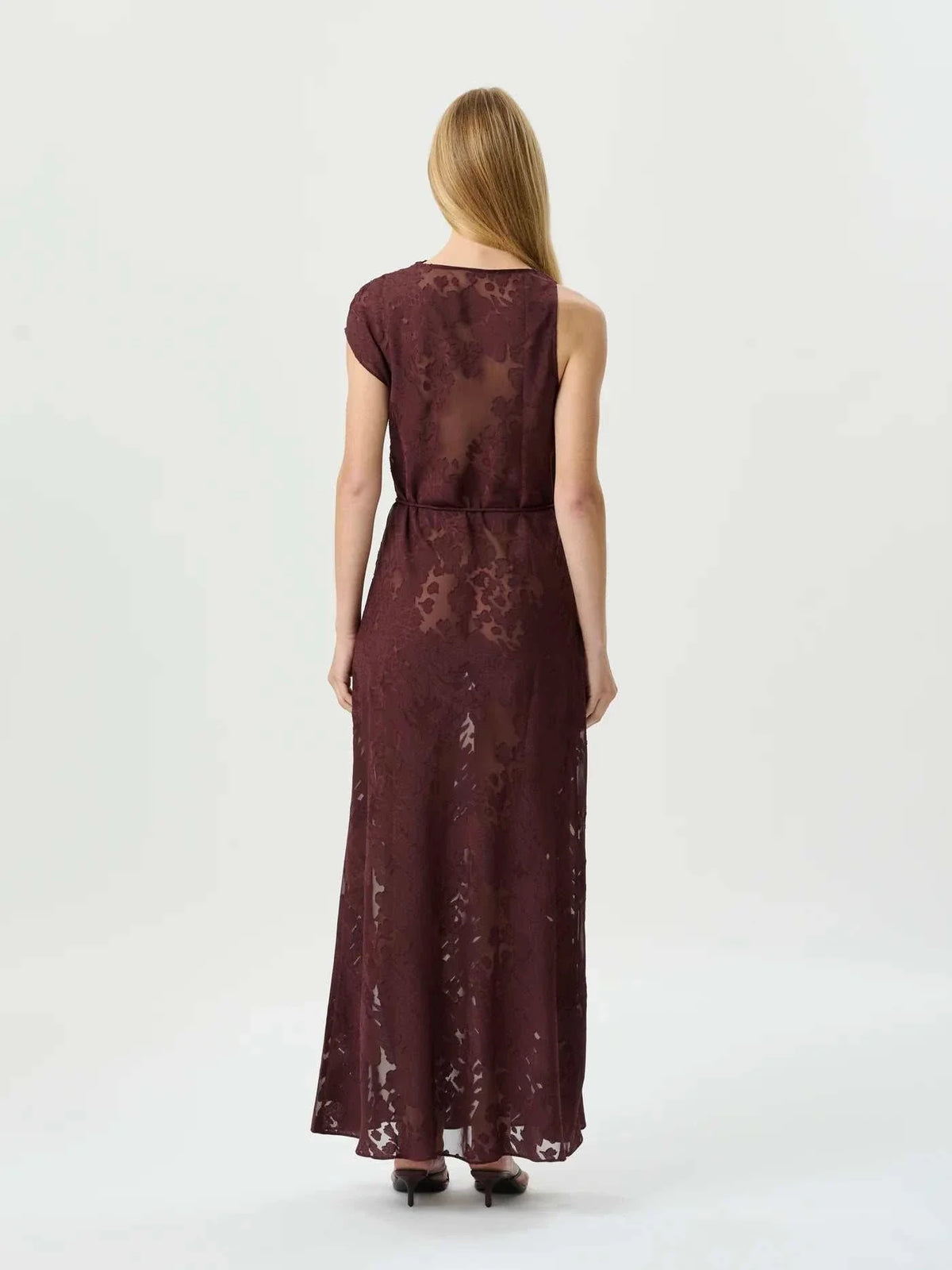 Roame Capri Dress Mulberry Jacquard