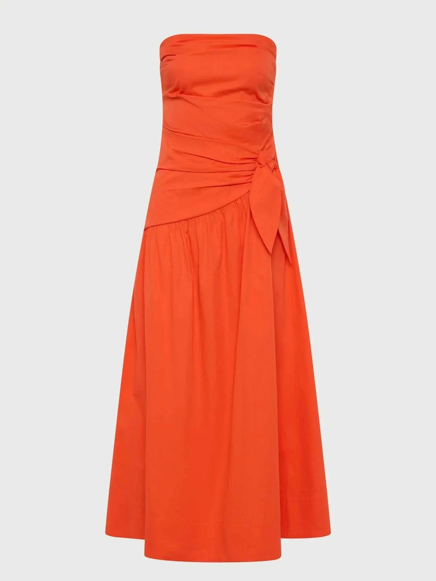 Roame Rene Tie Dress Poppy