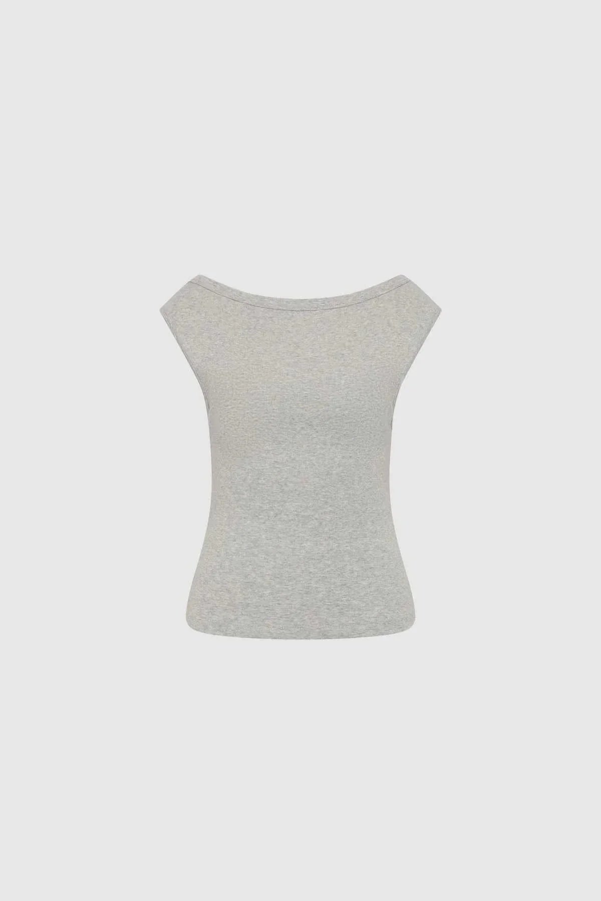 St Agni Organic Cotton Ballerina Top Grey Marle