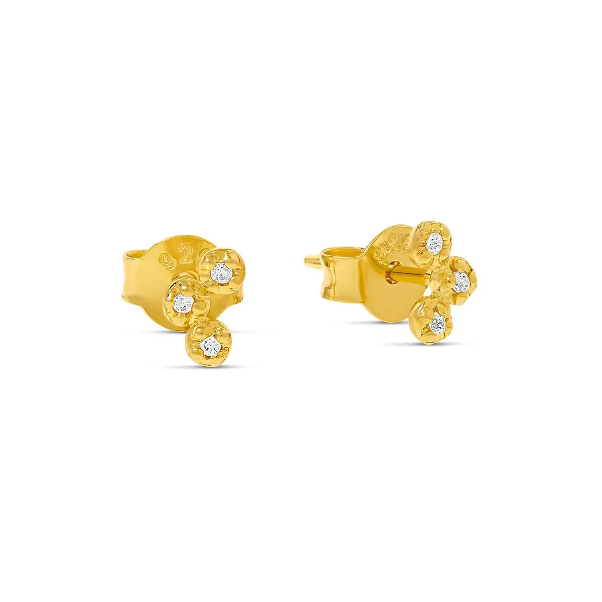 Midsummer Star Cluster Studs Gold