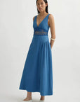 Posse Veda V Neck Dress Azure