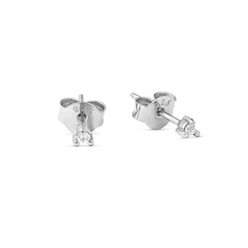 Midsummer Star Delicate White Topaz Stud Silver