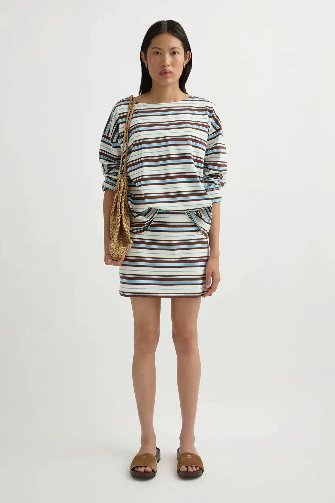 Posse Nadine Top Chocolate Multi Stripe 