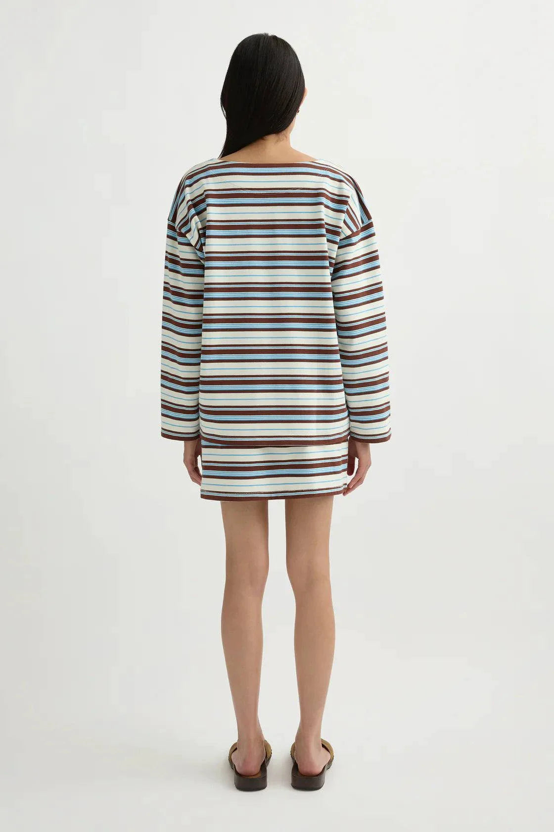 Posse Nadine Top Chocolate Multi Stripe 