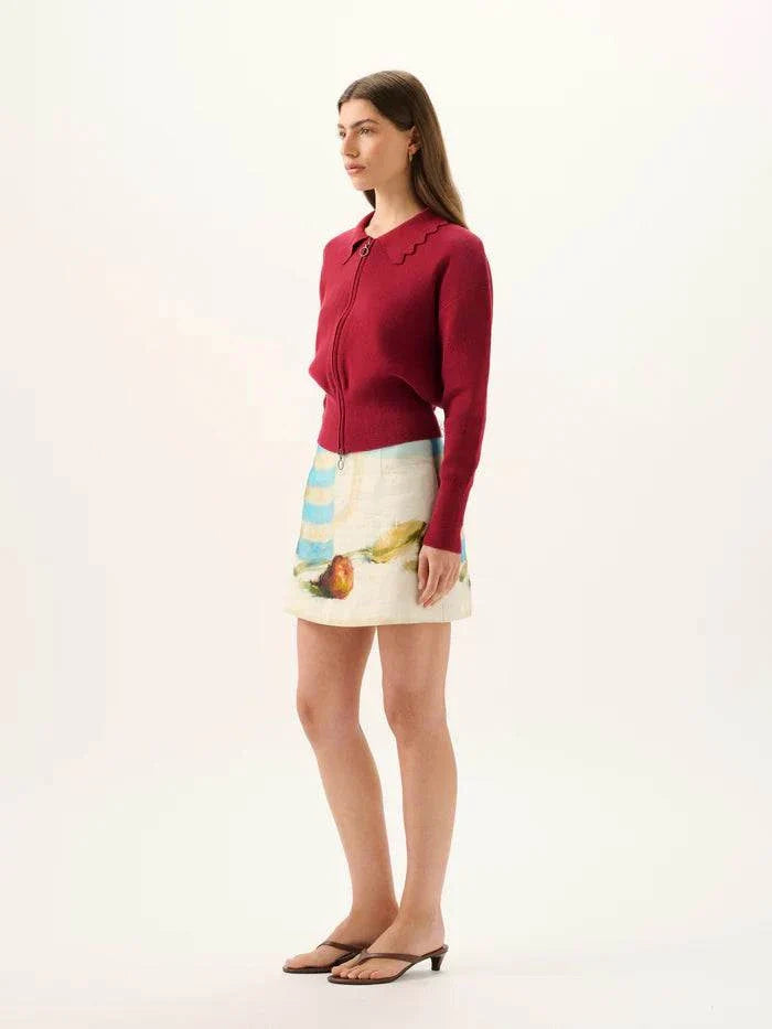 Roame Gwen Cardigan Rhubarb