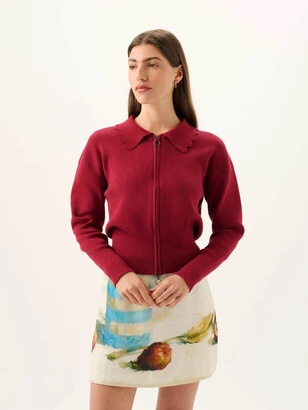Roame Gwen Cardigan Rhubarb