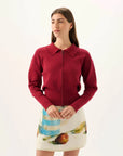 Roame Gwen Cardigan Rhubarb
