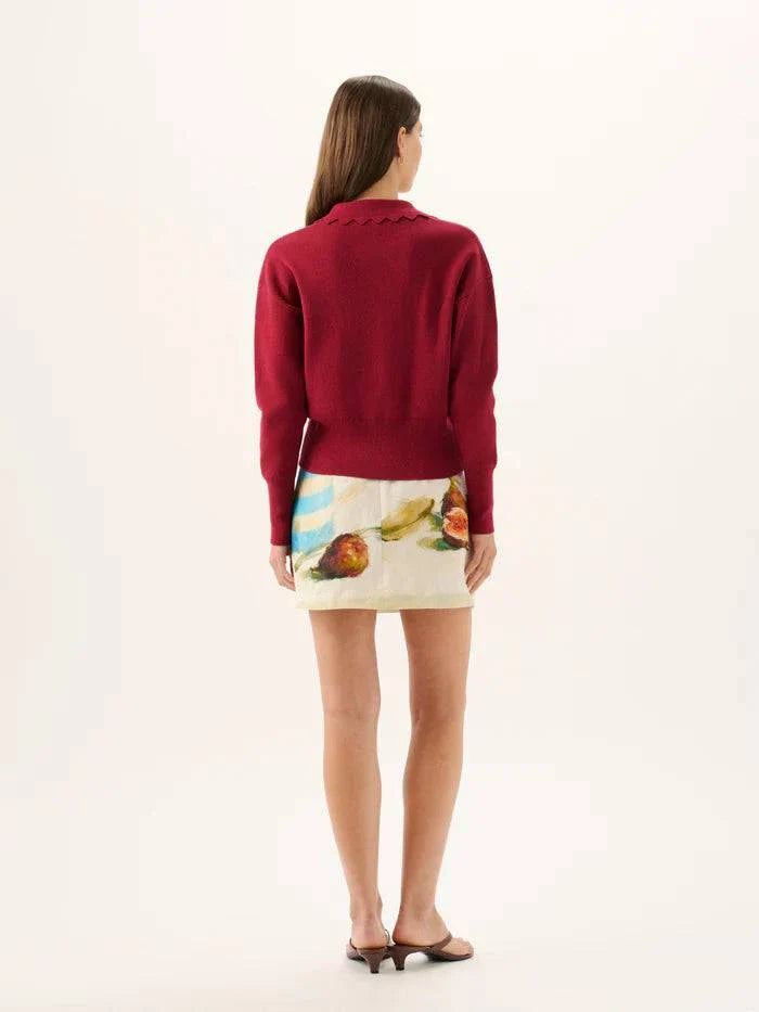 Roame Gwen Cardigan Rhubarb