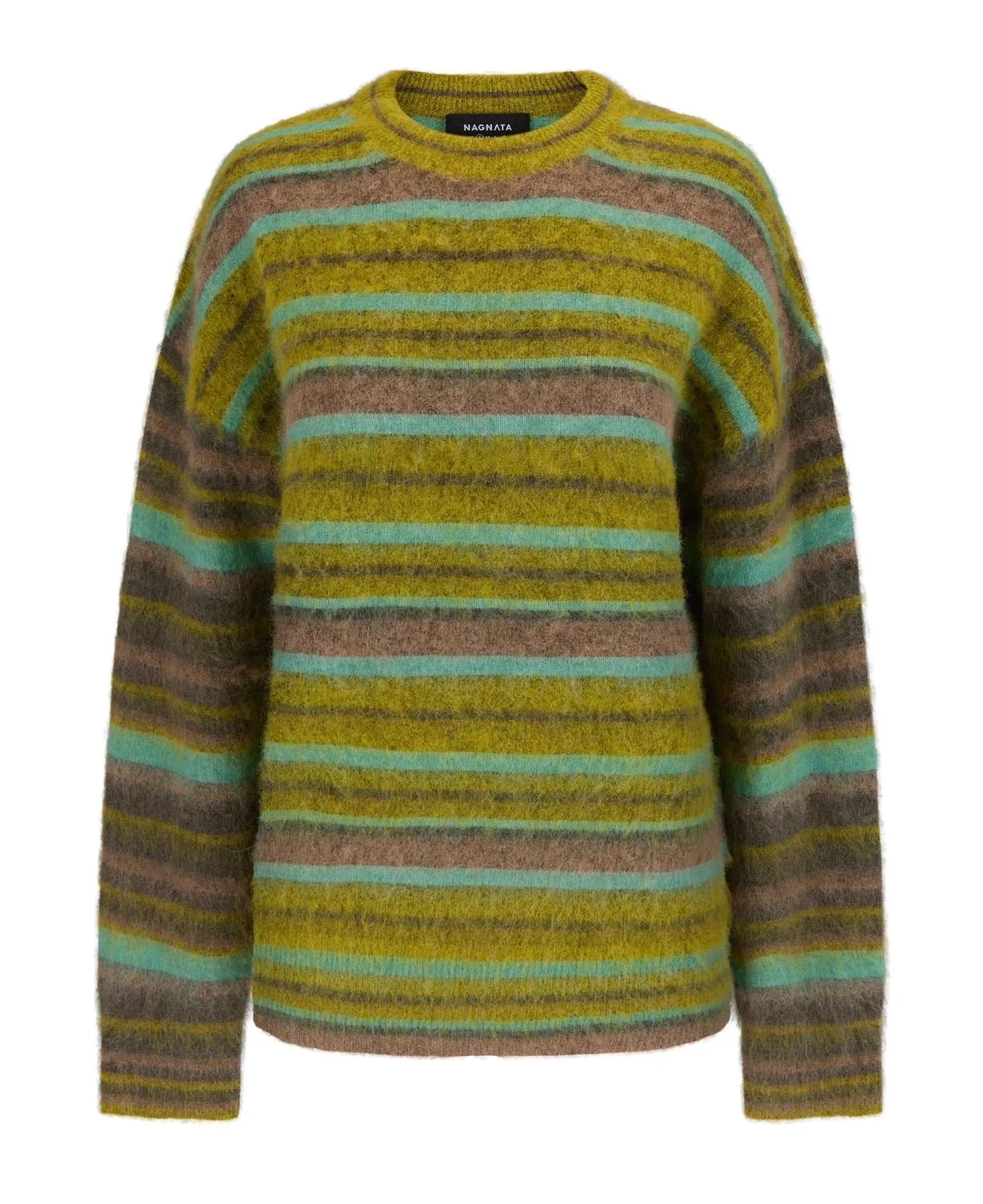 Nagnata Alpaca Stripe Sweater Antique Moss
